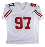 Nick Bosa Authentic Signed White Pro Style Jersey Autographed BAS Witnessed