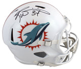 Dolphins Ricky Williams Signed Full Size Speed Rep Helmet W/ Case BAS Witnessed