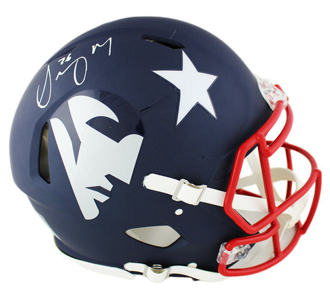 Sony Michel Signed New England Patriots Speed Authentic AMP NFL Helmet