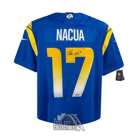 Puka Nacua Autographed Los Angeles Nike Blue Limited Jersey - Fanatics