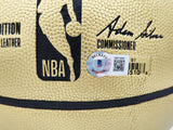 ALLEN IVERSON AUTOGRAPHED GOLD EDITION BASKETBALL 76ERS BECKETT 232872