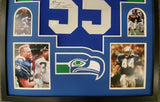 FRAMED SEATTLE SEAHAWKS BRIAN BOSWORTH AUTOGRAPHED SIGNED JERSEY JSA COA