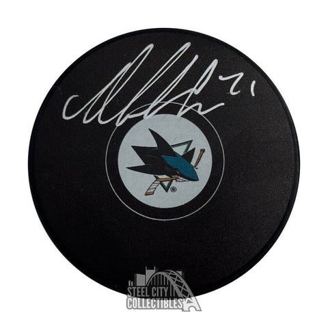 Macklin Celebrini Autographed San Jose Hockey Puck - Fanatics