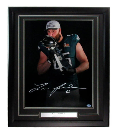 Lane Johnson Signed/Auto 16x20 Photo Philadelphia Eagles Framed PSA/DNA 195527