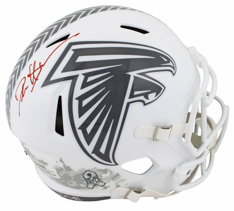 Falcons Deion Sanders Signed Salute To Service III F/S Speed Rep Helmet BAS Wit