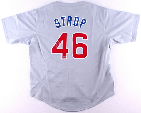 Pedro Strop Signed Chicago Cubs Jersey (Schwartz COA) 2016 Champion /Bullpen man