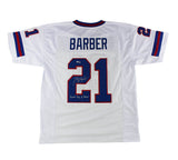 Tiki Barber New York Custom White Jersey w/Giants ROH