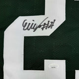 Framed Autographed/Signed Eric Stokes 35x39 Green Bay Green Jersey JSA COA