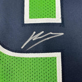 Autographed/Signed Kenneth Walker Seattle Green Football Jersey Beckett BAS COA