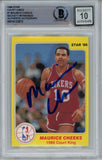 Maurice Cheeks Autographed 1986 Star Card #7 Grade 10 Trading Card Beckett 43876