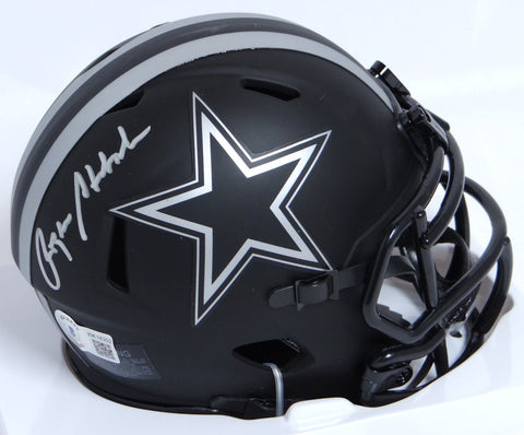 Roger Staubach Autographed Cowboys Eclipse Speed Mini Helmet- Beckett *Silver