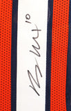 Bo Nix Autographed Custom Orange Broncos Jersey DLX Frame 33.5"Wx39.5"H BAS COA