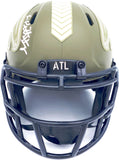 KYLE PITTS AUTOGRAPHED FALCONS SALUTE TO SERVICE MINI HELMET BECKETT 230065