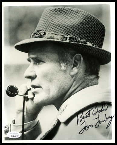 Tom Laundry Autographed 8x10 Photo Dallas Cowboys "Best Wishes" JSA #JJ92869