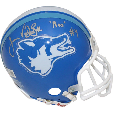 James Van Der Beek Autographed Varsity Blues Coyotes Mini Helmet Beckett 46792