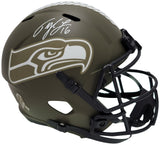 TYLER LOCKETT AUTOGRAPHED SEAHAWKS SALUTE TO SERVICE FULL SIZE HELMET MCS 209184