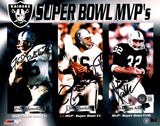 Raiders SB MVPs Autographed Framed 8x10 Photo Allen Plunkett Biletnikoff Beckett