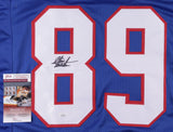 Steve Tasker Signed Buffalo Bills Jersey (JSA COA) 7xPro Bowl Kick Returner / WR