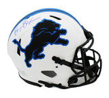 Barry Sanders Signed Detroit Lions Speed Authentic Lunar NFL Helmet