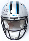 Luke Kuechly Autographed Panthers F/S Speed Authentic Helmet w/3Insc.-Beckett W