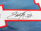 HOUSTON OILERS EDDIE GEORGE AUTOGRAPHED BLUE JERSEY BECKETT BAS WITNESS 234536