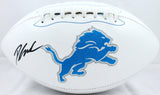 D'Andre Swift Autographed Detroit Lions Logo Football-Beckett W Hologram *Black