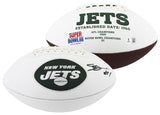 Jets Ahmad "Sauce" Gardner Signed White Panel Logo Football w/ Case BAS Witness