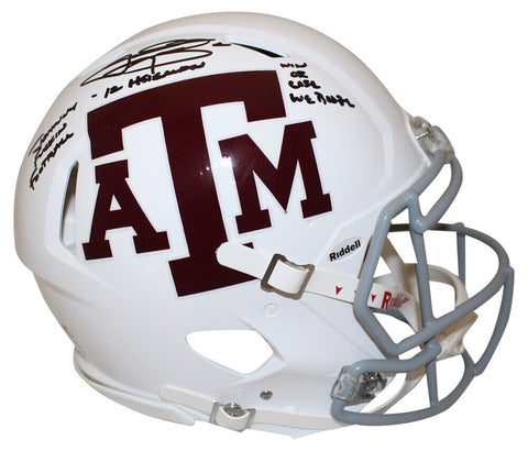 Johnny Manziel Signed Texas A&M Aggies Authentic Speed Helmet Beckett 38549