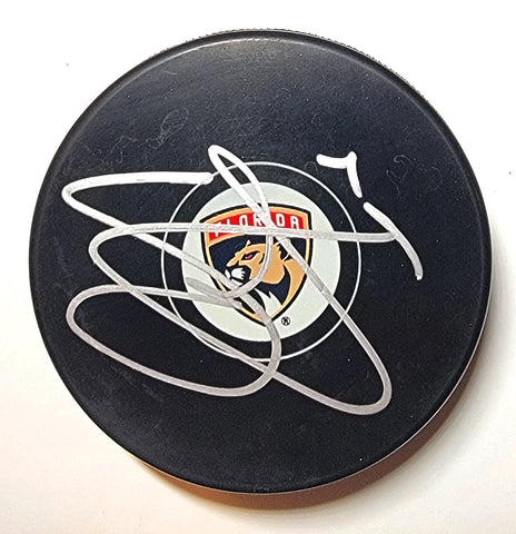 Seth Jones Autographed Florida Panthers Logo Hockey Puck Beckett