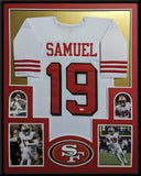 FRAMED SAN FRANCISCO 49ERS DEEBO SAMUEL AUTOGRAPHED SIGNED JERSEY JSA COA