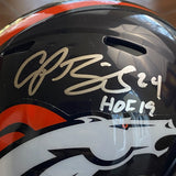 Champ Bailey HOF Autographed Signed Denver Broncos Mini Helmet HOF 19 Fanatics