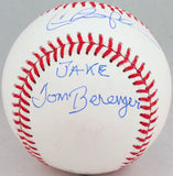 Charlie Sheen, Corbin Bernsen, Tom Berenger Autographed Rawlings OML Baseball