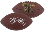 Ravens Kyle Hamilton Signed Wilson Super Grip Football W/ Case BAS Witnessed