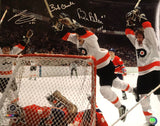 LCB Line Clarke/Barber/Leach Goal Flyers Autographed Signed 16x20 Photo JSA COA