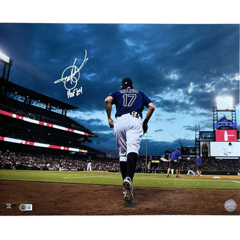 Todd Helton Autographed/Signed Colorado Rockies 16x20 Photo TRI 47413