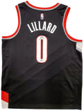 TRAIL BLAZERS DAMIAN LILLARD AUTOGRAPHED BLACK NIKE JERSEY XL BECKETT 195900