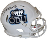 Taylor Heinicke Signed Old Dominion Monarchs White Mini Helmet Beckett 37318