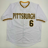 Autographed/Signed Ke'Bryan Hayes Pittsburgh White Baseball Jersey BAS COA #2