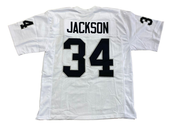 Bo Jackson Custom White Pro-Style Football Jersey