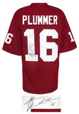 Jake Plummer Signed Red T/B Custom Football Jersey w/Snake - (SCHWARTZ COA)