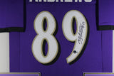 MARK ANDREWS (Ravens purple TOWER) Signed Autographed Framed Jersey Beckett