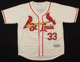 David Bell Signed Cardinals Majestic Jersey (JSA COA) St Louis Infield 1995-1998