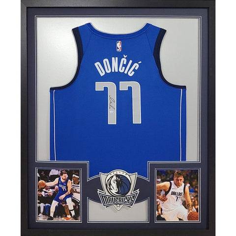 Luka Doncic Autographed Signed Framed Dallas Mavericks Jersey FANATICS