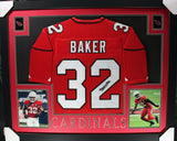 BUDDA BAKER (Cardinals red SKYLINE) Signed Autographed Framed Jersey JSA