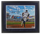 Aaron Judge Autographed 16" x 20" "Running On Field" Framed Photo Fanatics