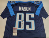 Derrick Mason Signed Tennessee Titans Jersey (JSA COA) 2xPro Bowl Wide Receiver