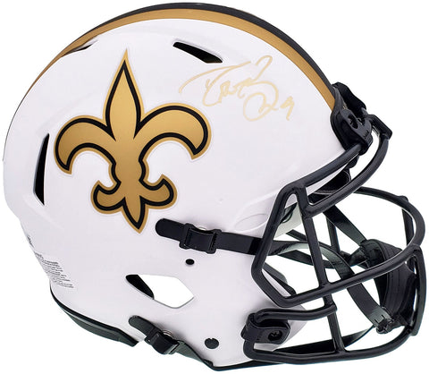 DREW BREES AUTOGRAPHED SAINTS LUNAR ECLIPSE FULL SIZE AUTH HELMET BECKETT 197108