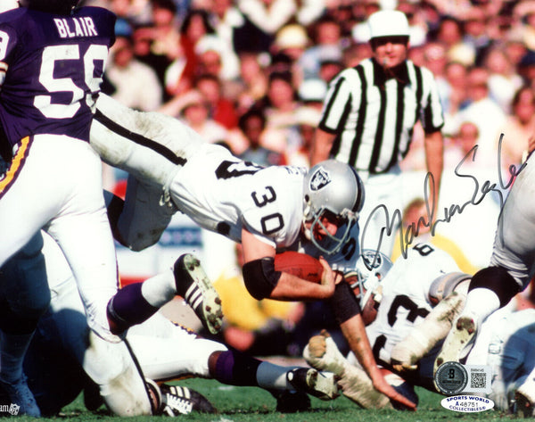 Mark Van Eeghen Autographed Oakland Raiders 8x10 Photo BAS 45655