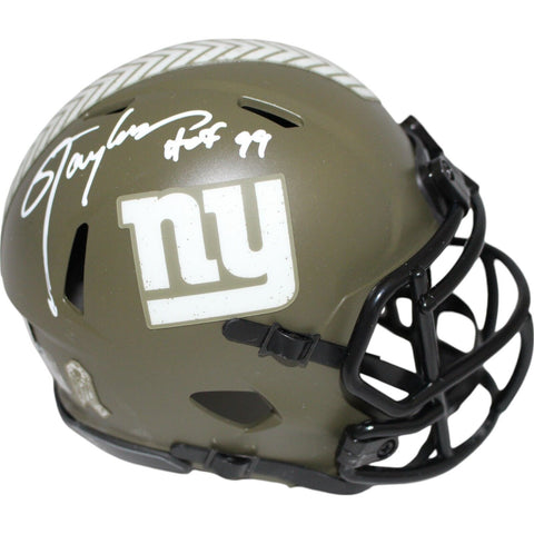 Lawrence Taylor Autographed New York Giants 22 STS Mini Helmet HOF Beckett 46858