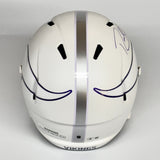 Randy Moss Autographed Signed Minnesota Vikings FS White Replica Helmet Beckett